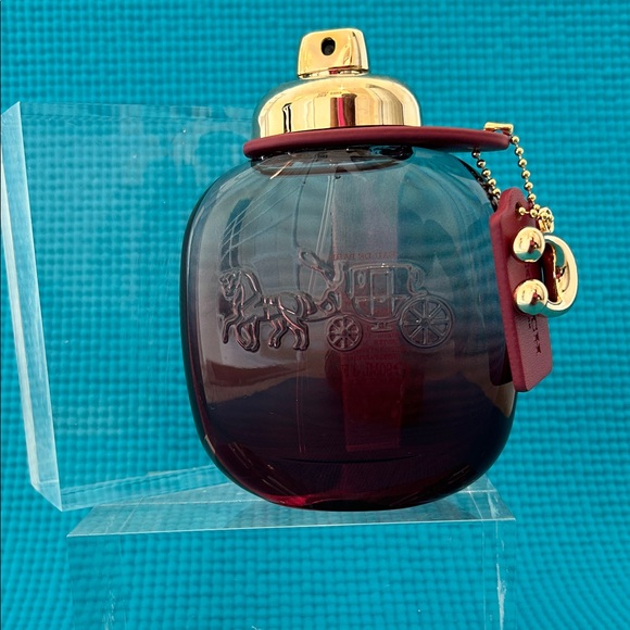 Coach Burgundy and Gold Perfume Bottle - Picture 2 of 7